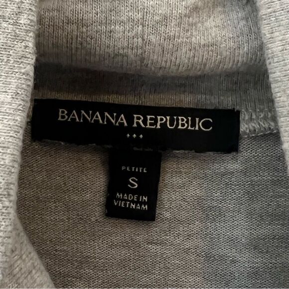 Banana Republic Gray Drawstring Cowl Neck Long Sleeve Lounge Top - Picture 3 of 4